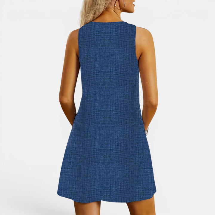 Sienna | Women's Striped Knee-Length Summer Dress with Pockets