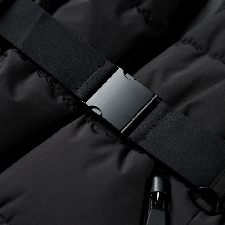 Women's Down Jacket with Hood and Waist Belt | Winter Cut