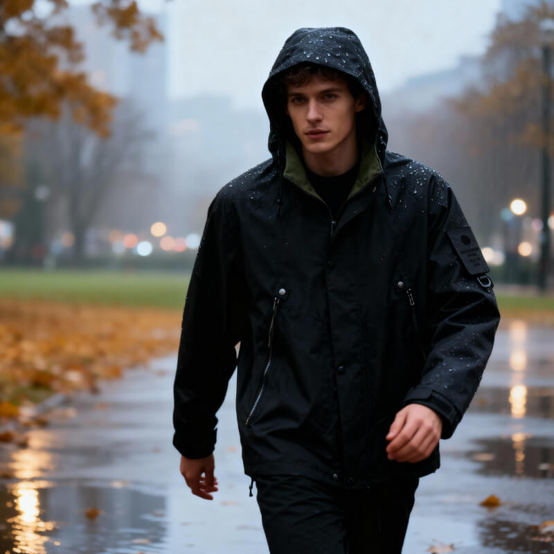 Callum | Męska Kurtka o Regularnym Kroju w Stylu Softshell z Regulowanym Kapturem i Zamkiem