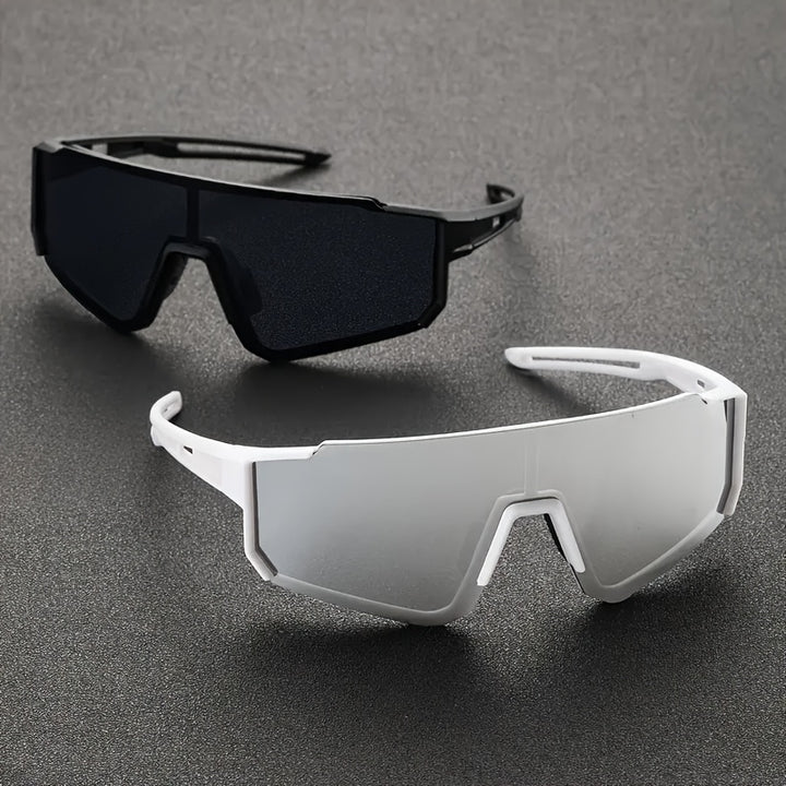 Men's One-Piece Mask-Style Sunglasses with Full Coverage Sport Frame Glasses
