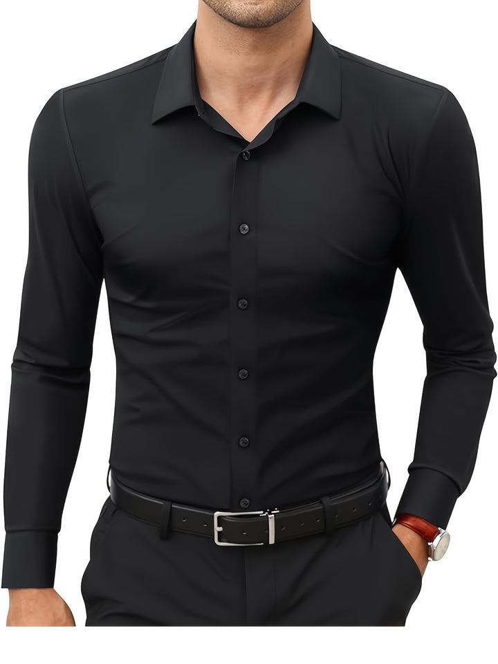 Men's Dress Shirt | Fitted Silhouette Shirt | Spread Collar | Business Casual Style