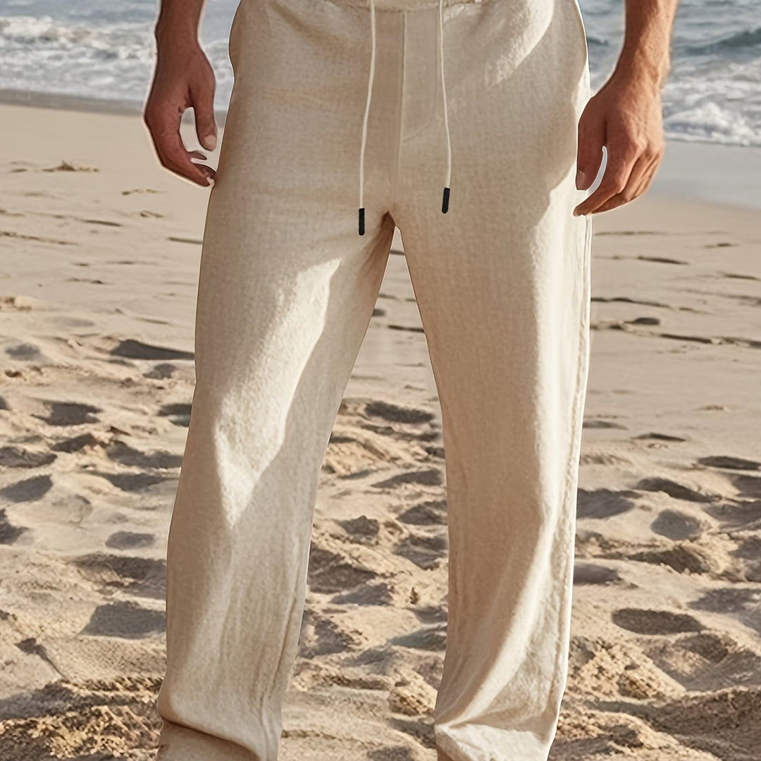 Men's Everyday Pants Straight Leg Drawstring Waist Pants | Regular Fit