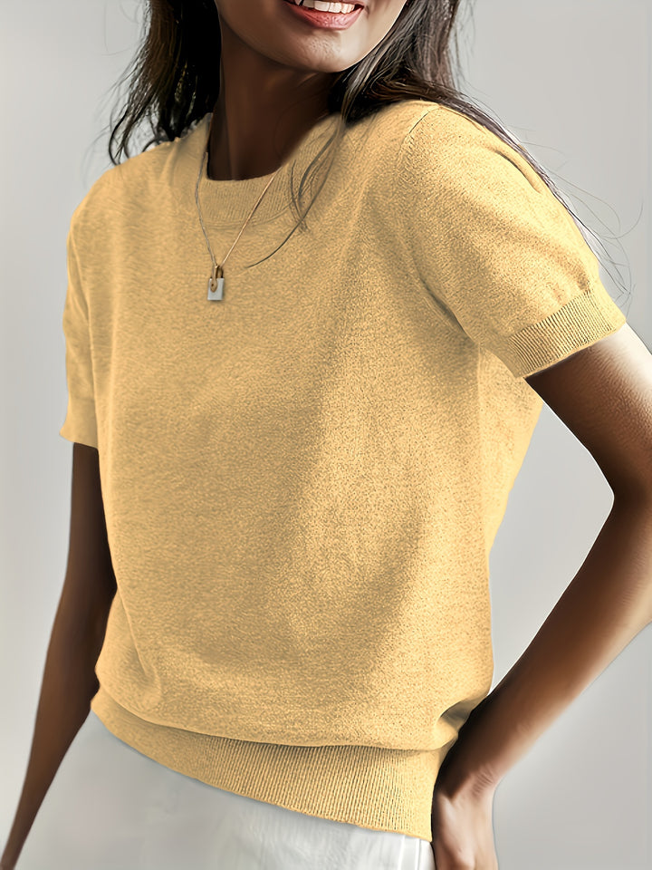 Women's Knit Top with Short Sleeves | Classic Fit