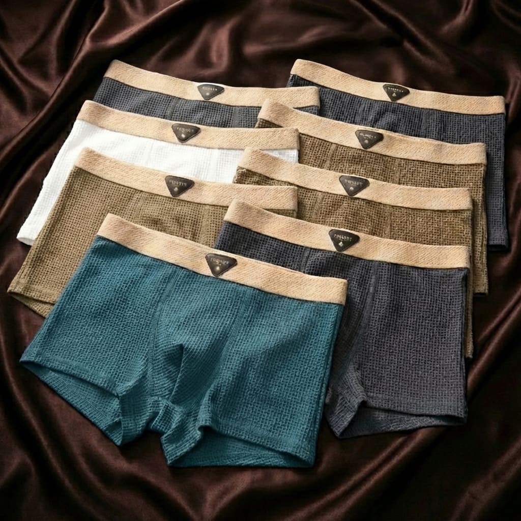 Men's Waffle Texture Boxer Briefs Set | Everyday Use