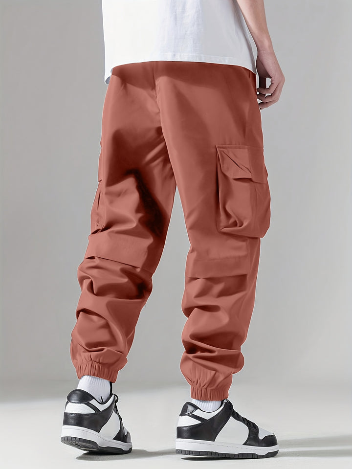 Męskie Spodnie Cargo | Joggery Regular Fit | Wielofunkcyjne Kieszenie | Casualowy Styl Streetwear