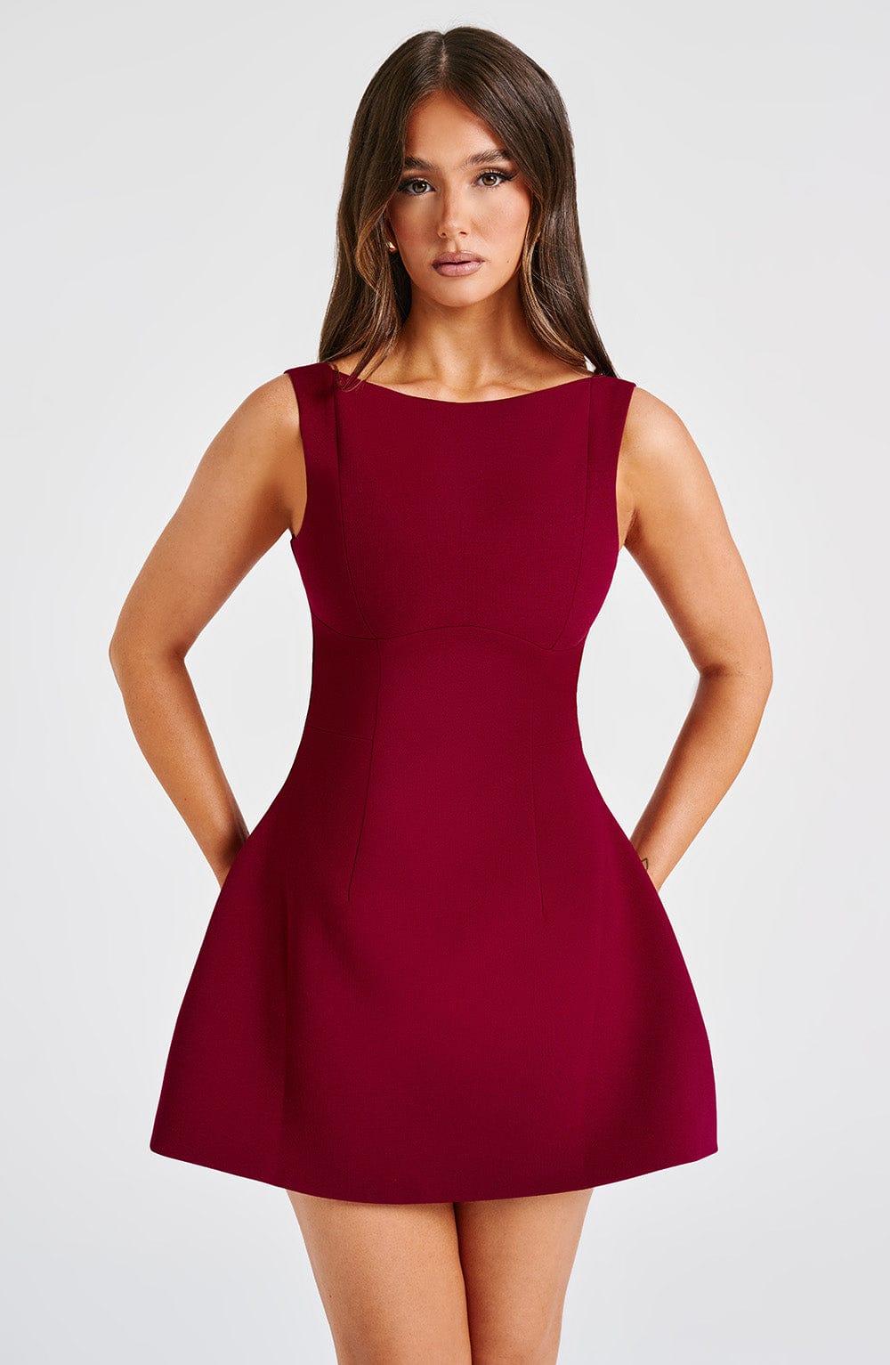 Women's Sleeveless Mini Dress | Flared Skater Style Dress