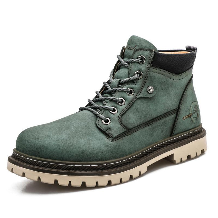 Wysokie skórzane buty męskie casual w kilku kolorach