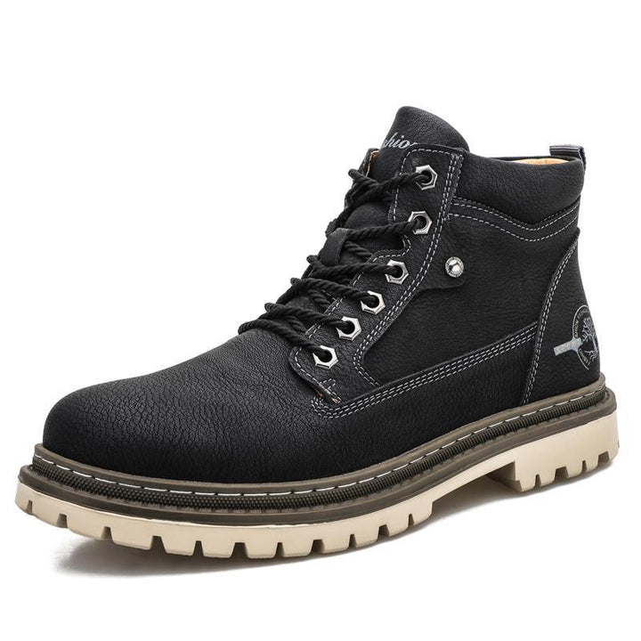 Wysokie skórzane buty męskie casual w kilku kolorach