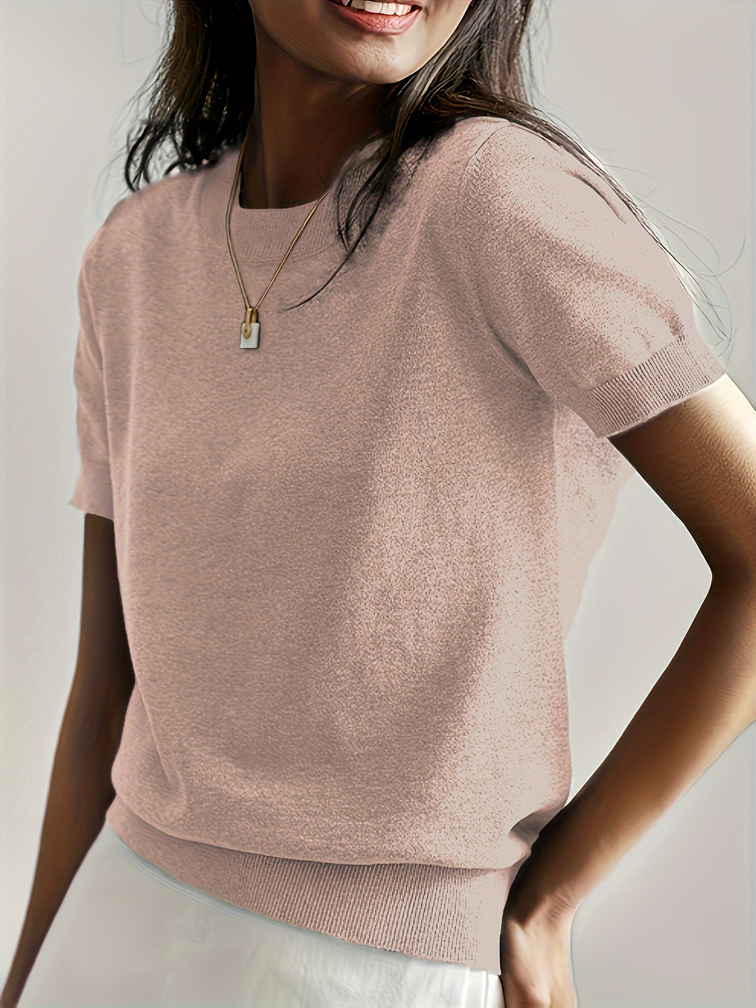 Women's Knit Top with Short Sleeves | Classic Fit