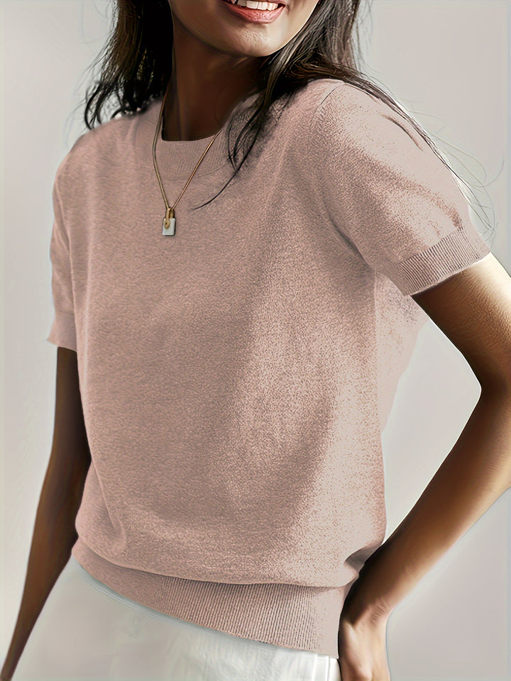 Women's Knit Top with Short Sleeves | Classic Fit