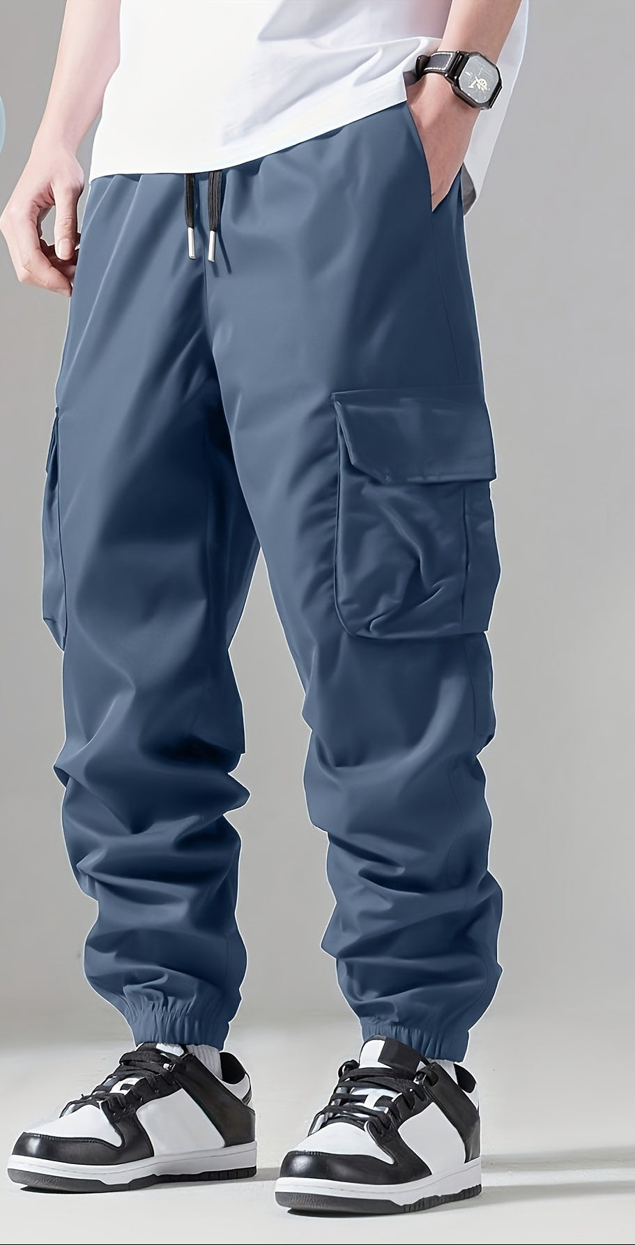 Męskie Spodnie Cargo | Joggery Regular Fit | Wielofunkcyjne Kieszenie | Casualowy Styl Streetwear