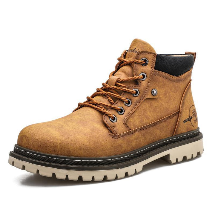 Wysokie skórzane buty męskie casual w kilku kolorach