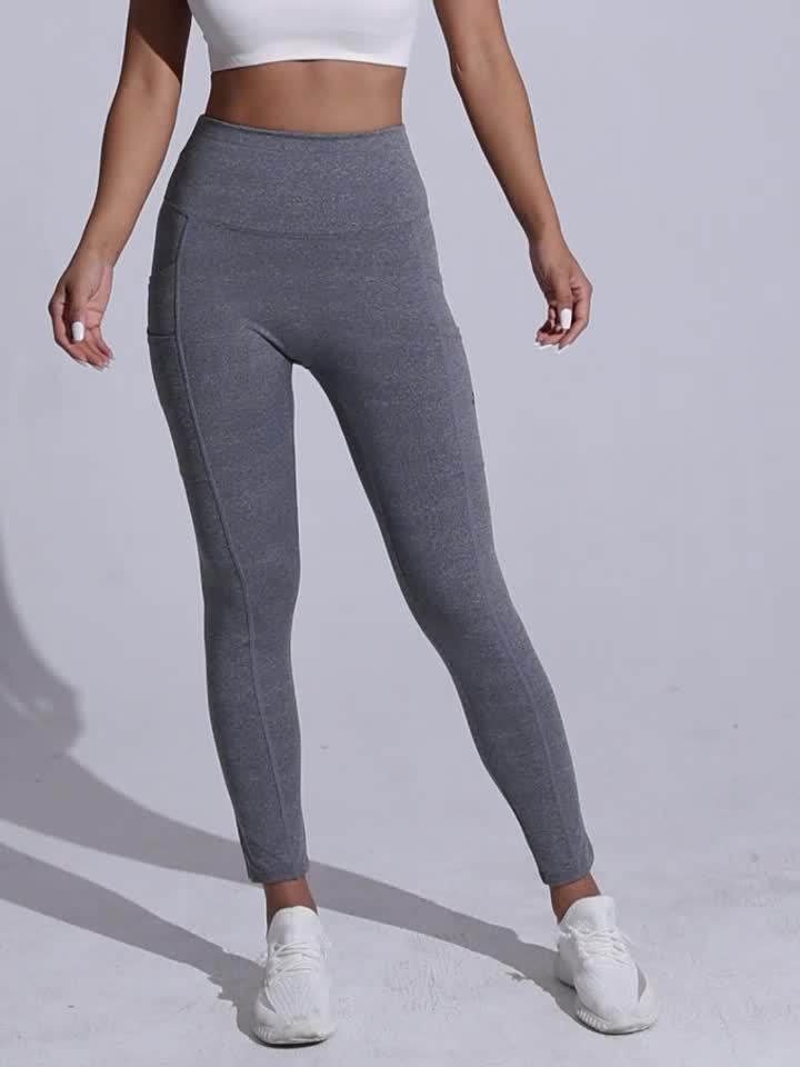 Women's High-Waisted Sports Leggings with Side Pockets | Shaping Fit