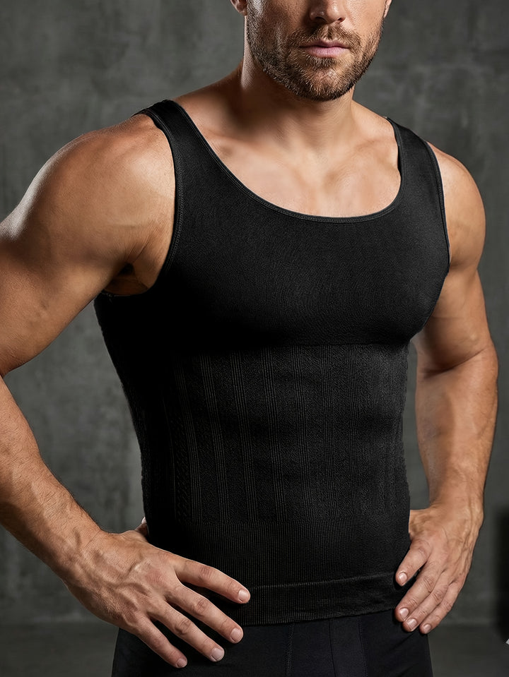 Men's Shaping Compression Waist Control Seamless Tank Top | Fitted