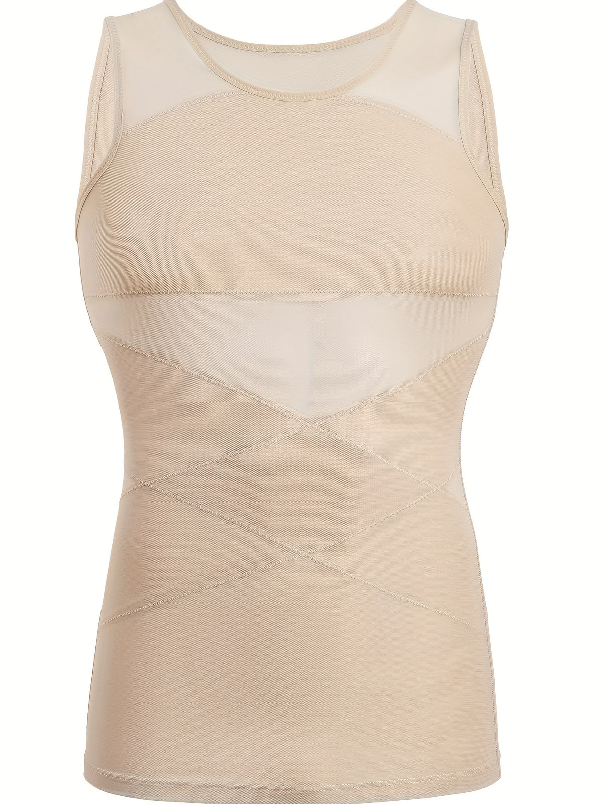 Męska Koszulka Kompresyjna Modelująca Kontrola Brzucha Dopasowany Tank Top | Obcisły Krój