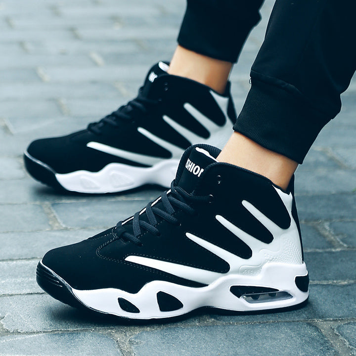 Męskie wysokie buty do koszykówki w kolorze niebieskim