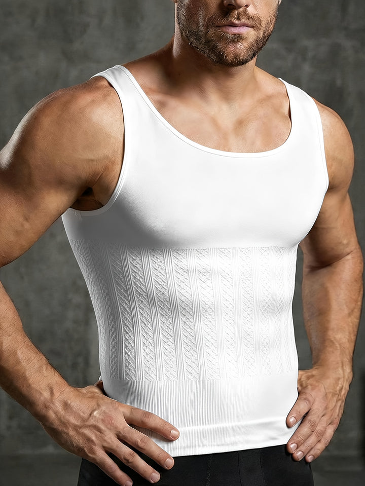 Men's Shaping Compression Waist Control Seamless Tank Top | Fitted