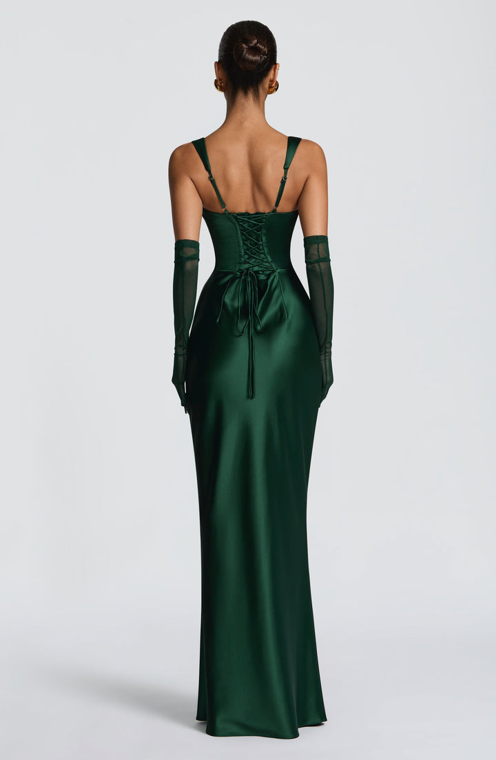 Women's Spaghetti Strap Square Neck Fitted Maxi Dress