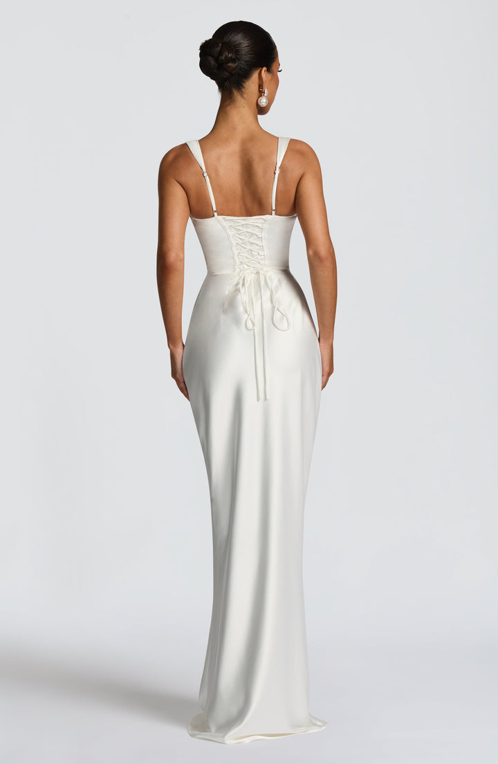 Women's dress with square neckline and wide straps | Maxi