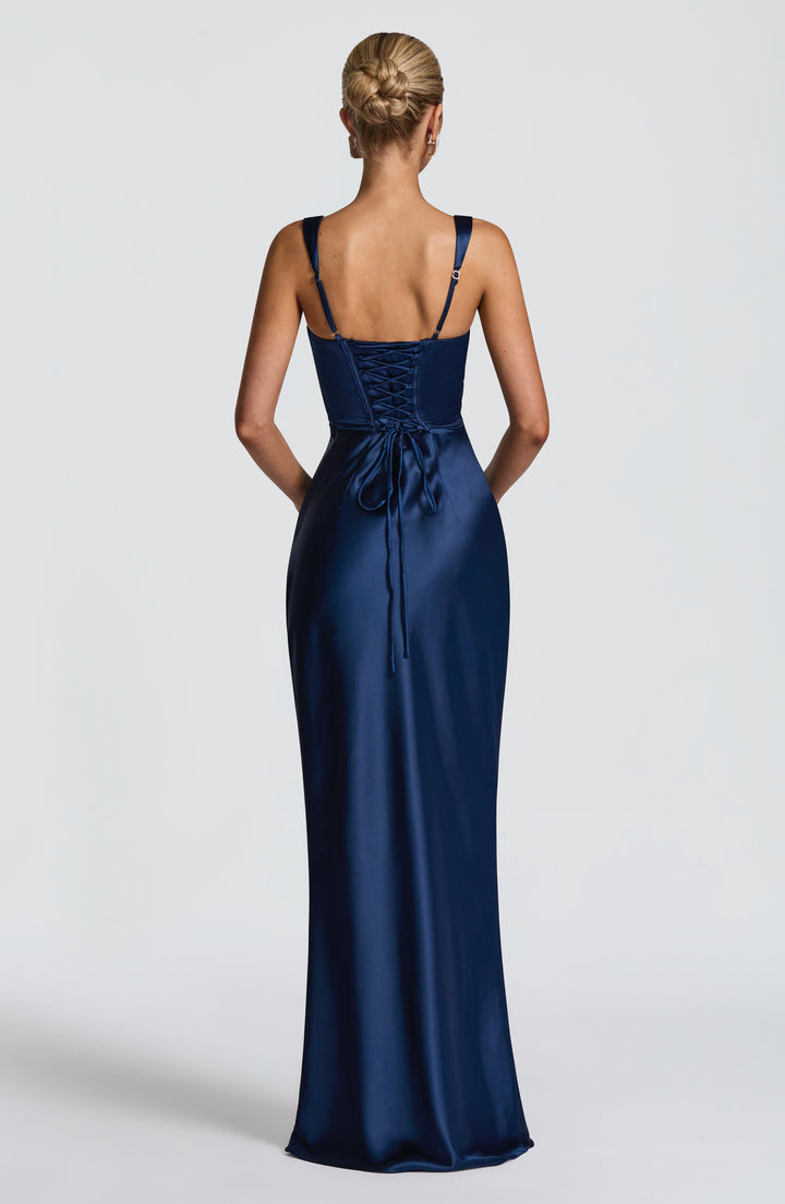 Women's dress with square neckline and wide straps | Maxi