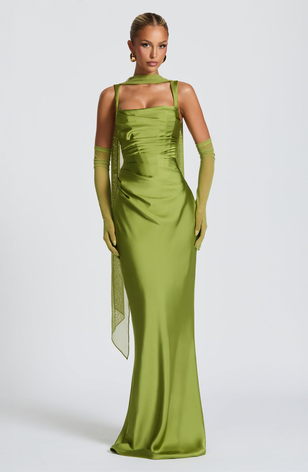 Women's dress with square neckline and wide straps | Maxi