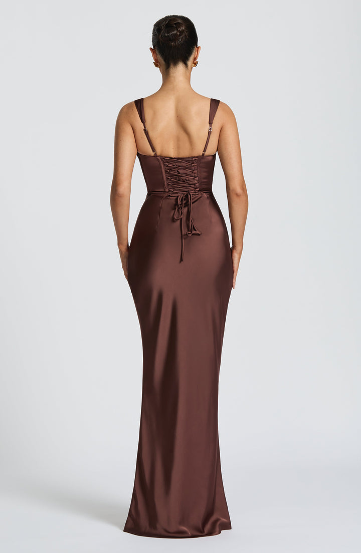 Women's dress with square neckline and wide straps | Maxi