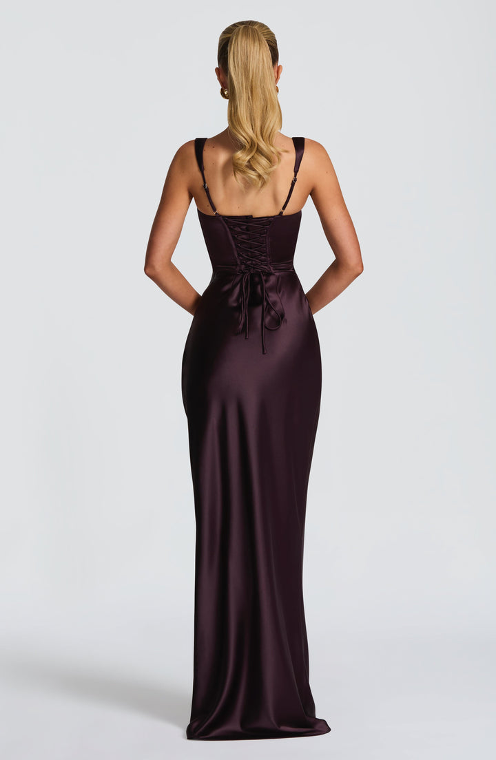 Women's Spaghetti Strap Square Neck Fitted Maxi Dress