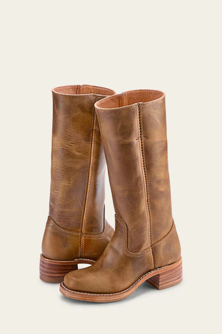 Women's Knee-High Boots with Block Heel | Round Toe