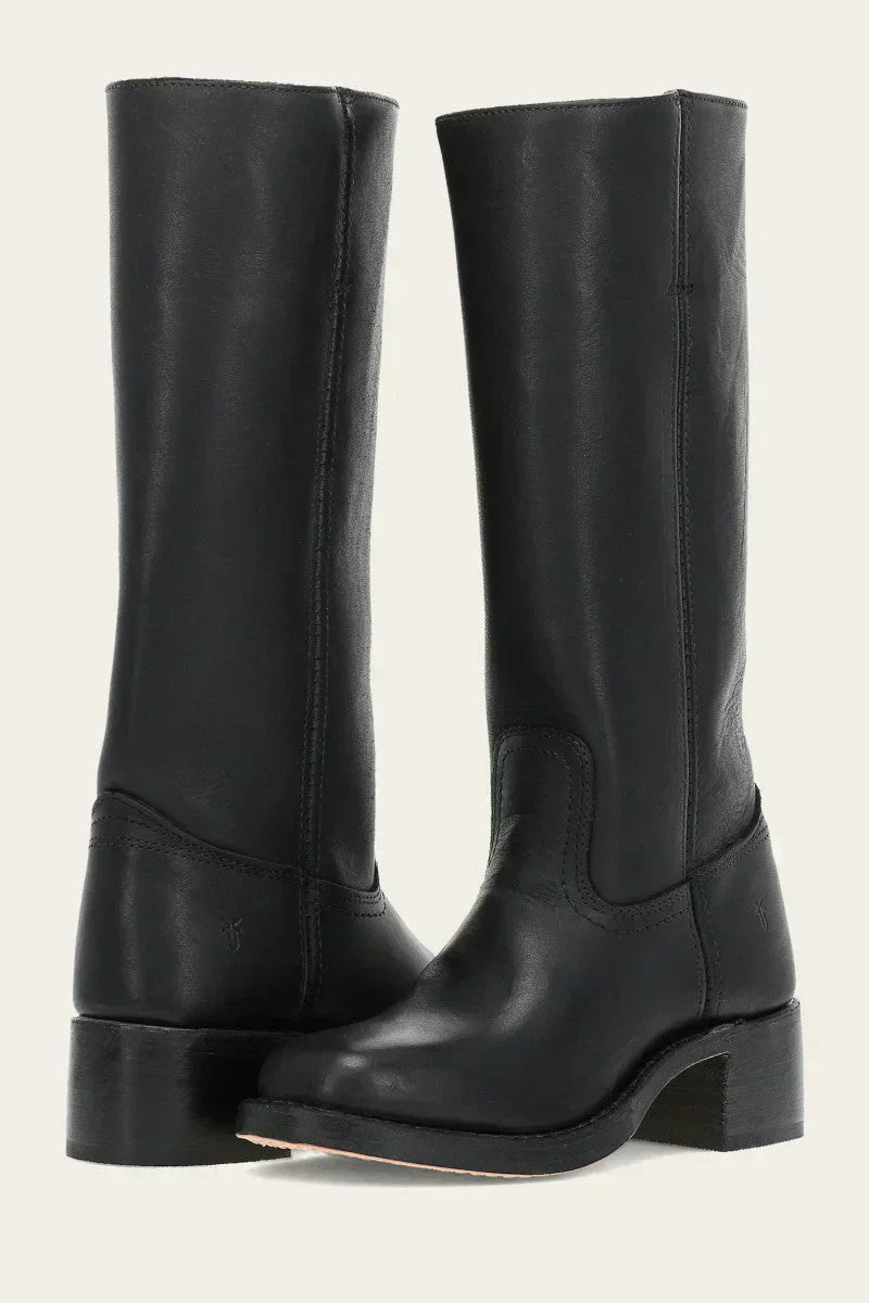 Women's Knee-High Boots with Block Heel | Round Toe