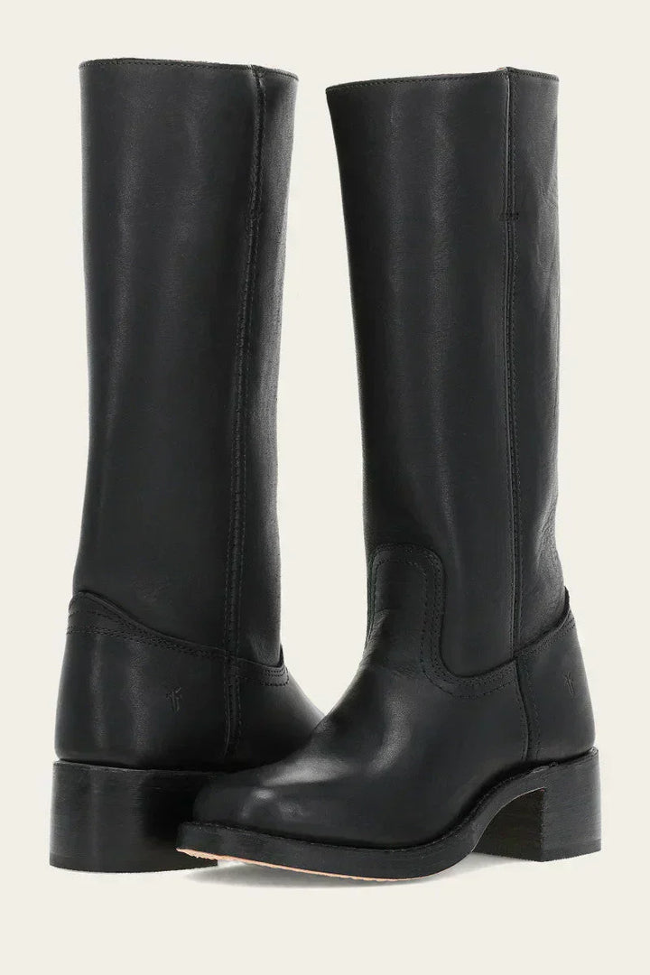 Women's Knee-High Boots with Block Heel | Round Toe