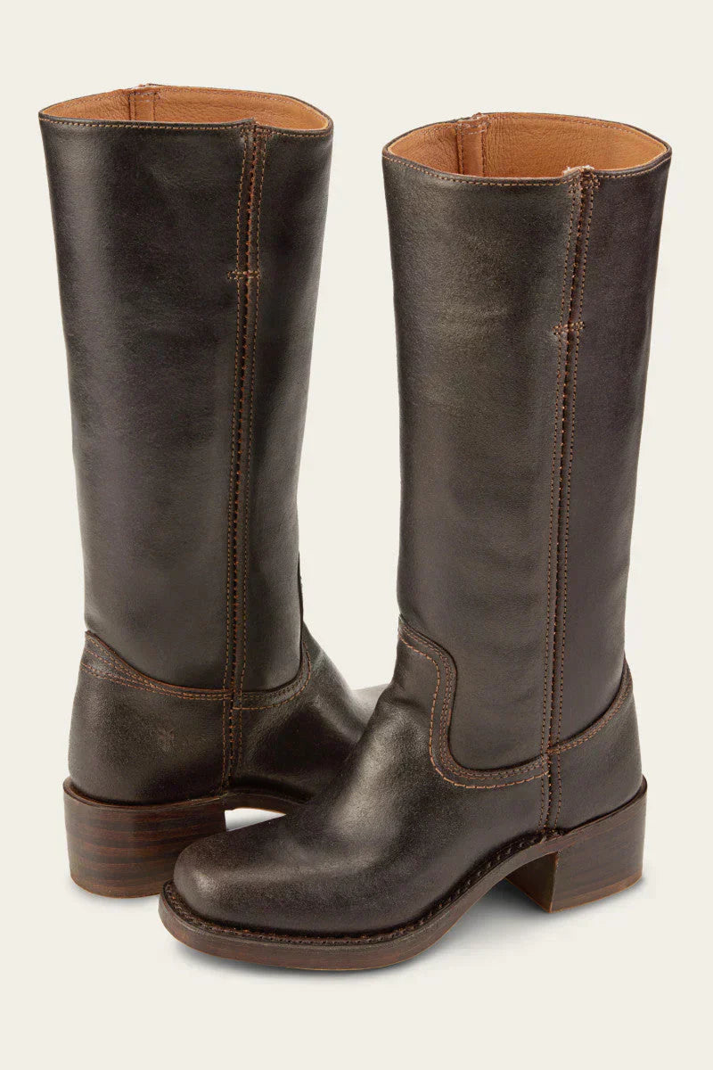 Women's Knee-High Boots with Block Heel | Round Toe