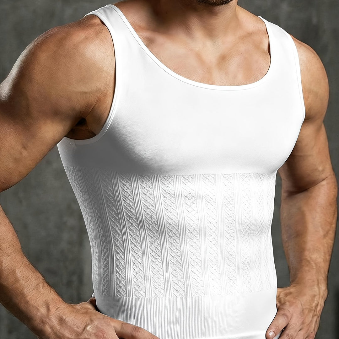 Men's Shaping Compression Waist Control Seamless Tank Top | Fitted