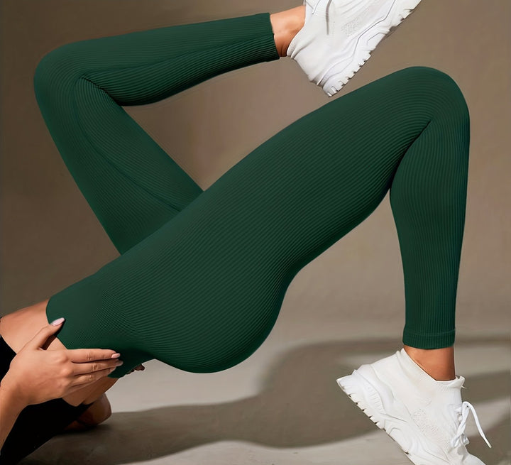 Women's Ribbed Leggings with High Waist | Contouring Fit