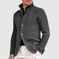 Ambrose | Men’s Regular-Fit Knitted Cardigan with Stand Collar and Buttons