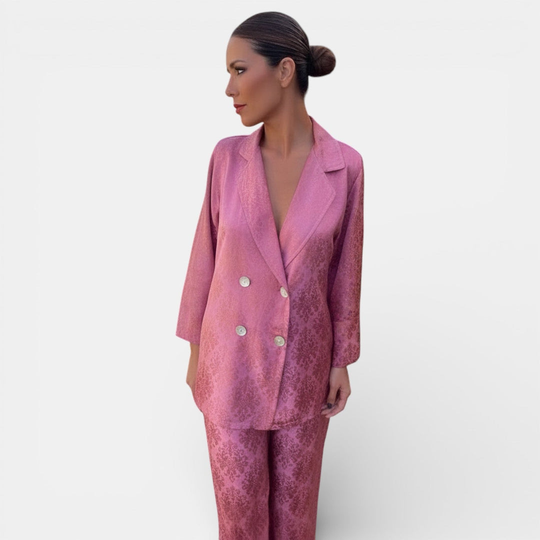 Weronika | Women's set blazer and wide pants