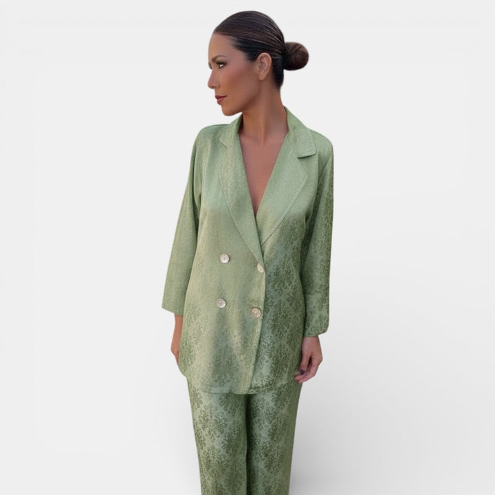 Weronika | Women's set blazer and wide pants