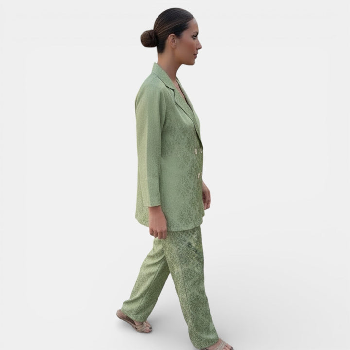 Weronika | Women's set blazer and wide pants