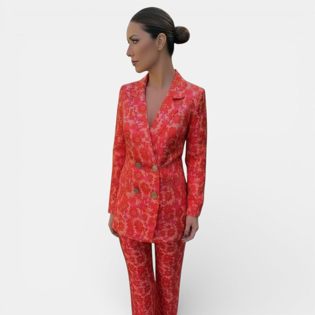 Weronika | Women's set blazer and wide pants