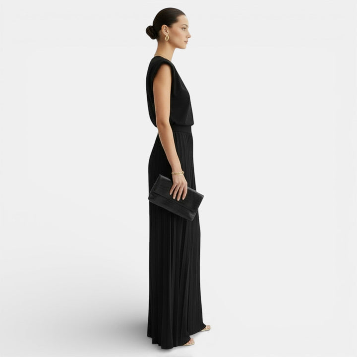 Agata | Women's sleeveless set with wide pants