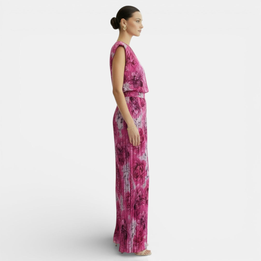 Agata | Women's sleeveless set with wide pants