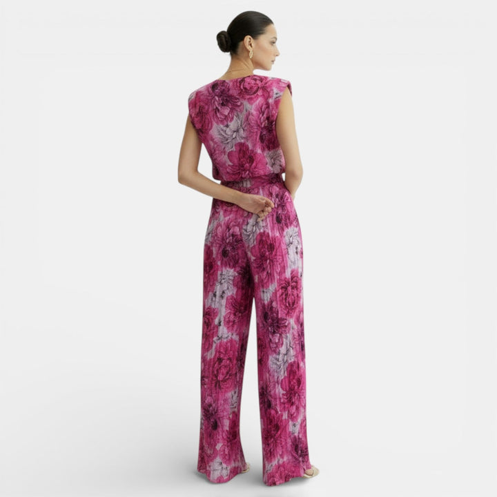 Agata | Women's sleeveless set with wide pants