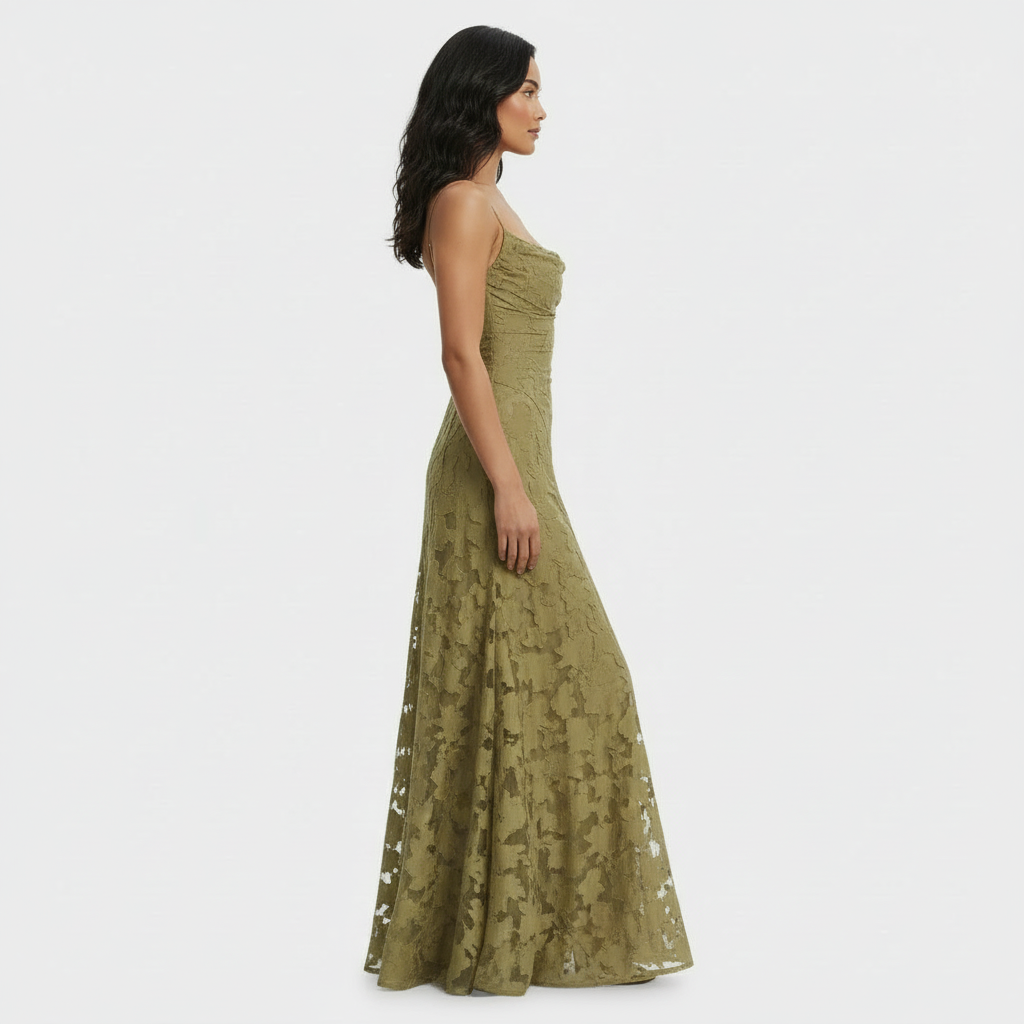 Lidia | Women's floral maxi dress with open back