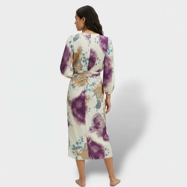 Gabriela | Women's patterned midi wrap dress