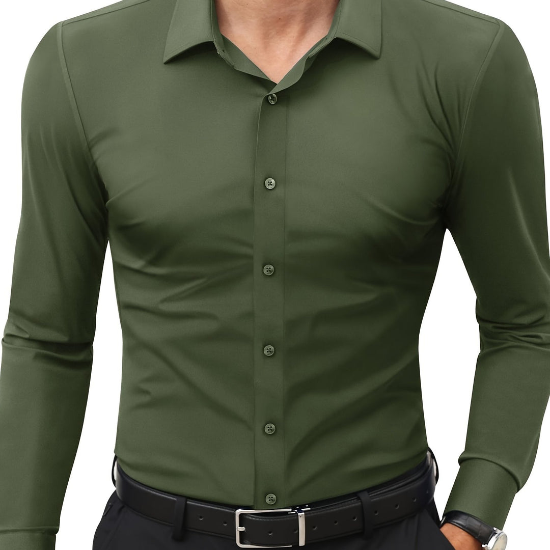 Krystian | Męska Koszula Slim Fit Zapinana na Guziki