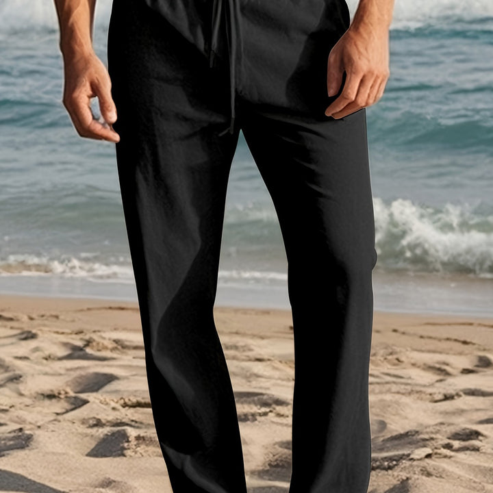 Men's Everyday Pants Straight Leg Drawstring Waist Pants | Regular Fit