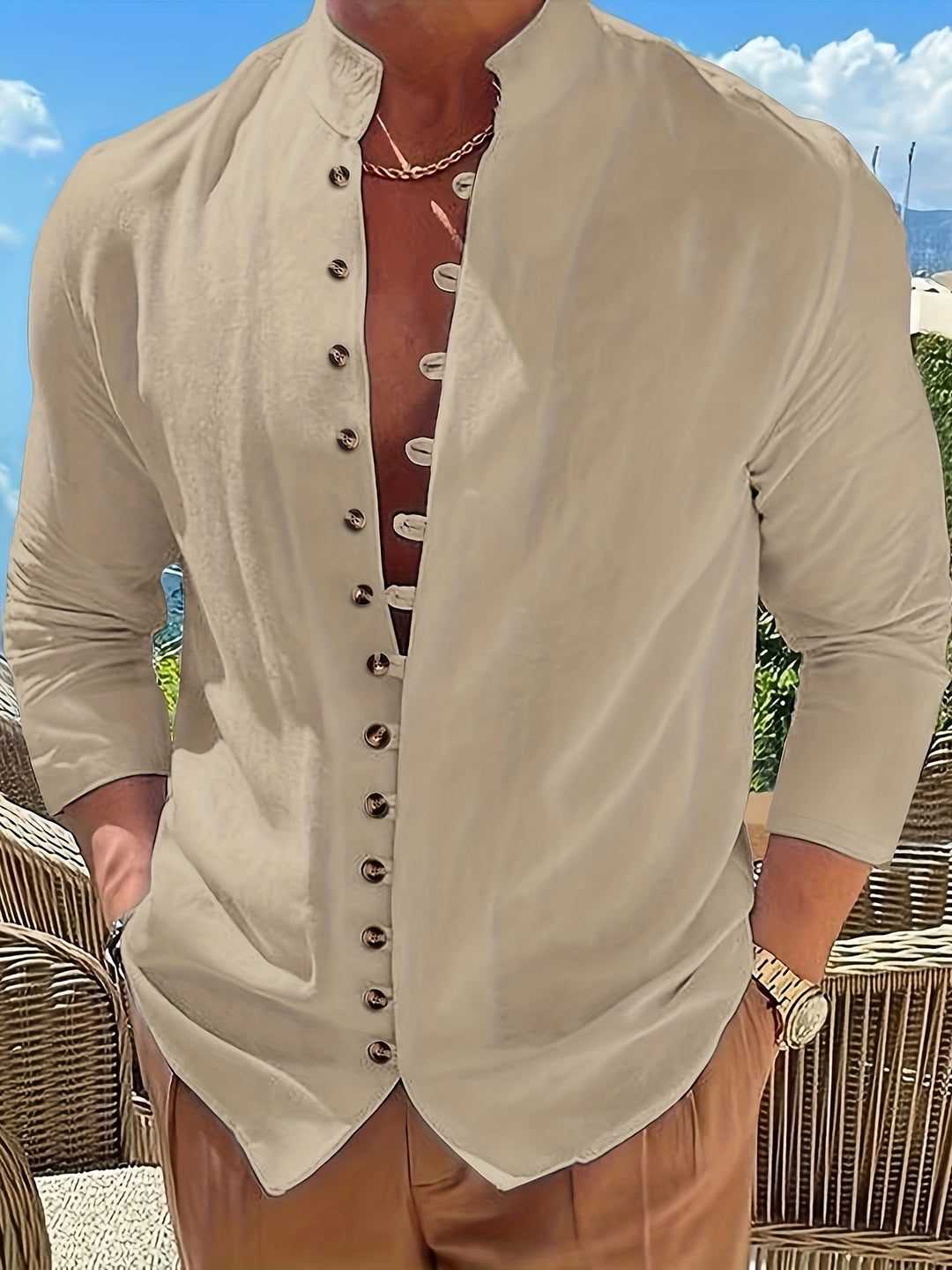 Wojciech | Men's Retro Casual Button-Up Shirt