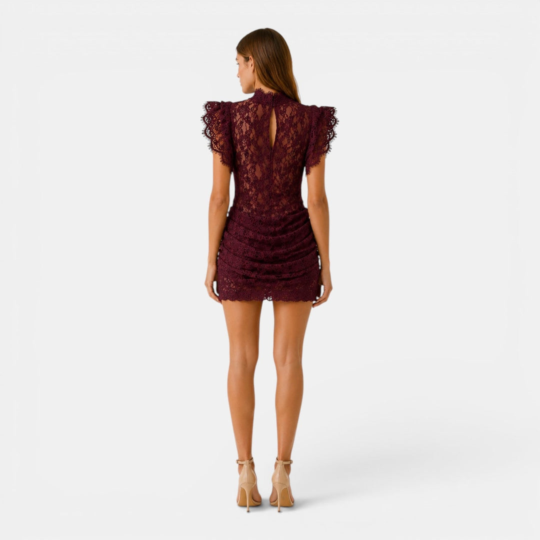 Isabella | Damska Koronkowa Sukienka Mini Bodycon
