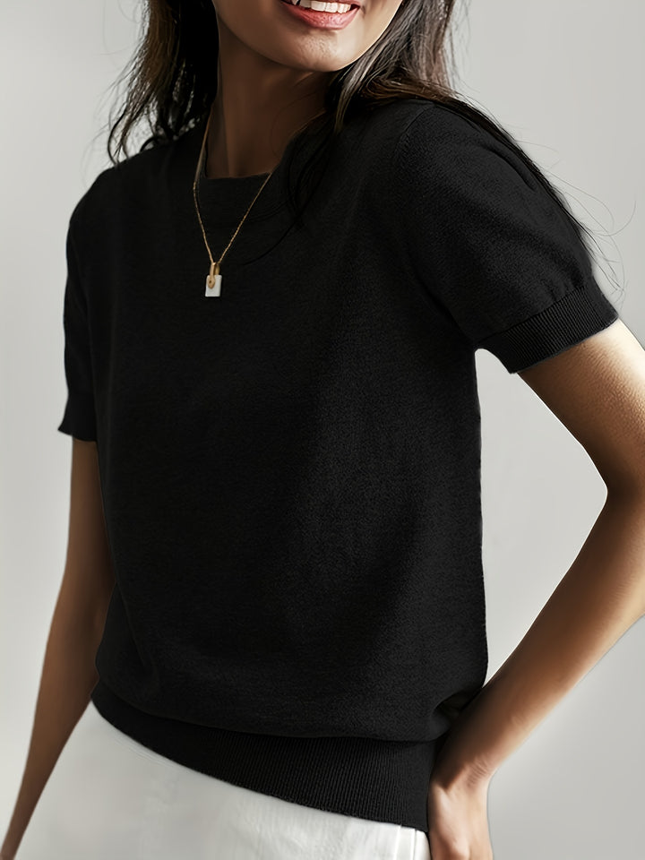 Women's Knit Top with Short Sleeves | Classic Fit