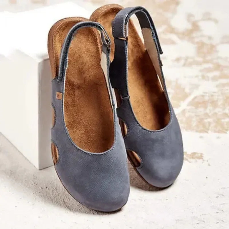 Women's Slingback Ballerinas with Round Toe | Buckle Strap