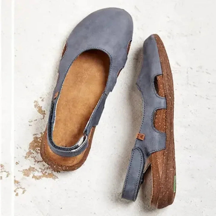 Women's Slingback Ballerinas with Round Toe | Buckle Strap